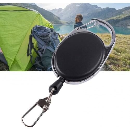 Outdoor Multifunctional Mini Retractable Keychain Anti-Lost Keychain Buckle Recoil Ring Pull Clip Keyring