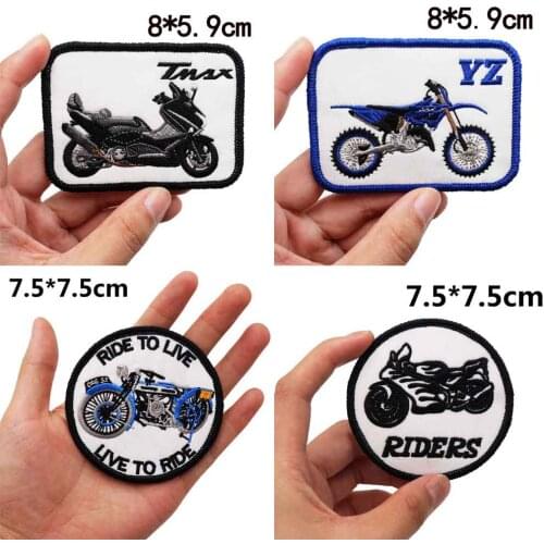 LIVE TO RIDE MOTORCYCLE iron on backing embroidered PATCH