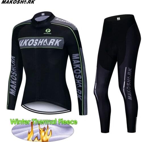 Winter Fleece Cycling Jersey Sets Thermal Fleece Bike Suits Bicycle Jacket Mens Bike Pants Cycling Clothing Sportswear Ciclismo