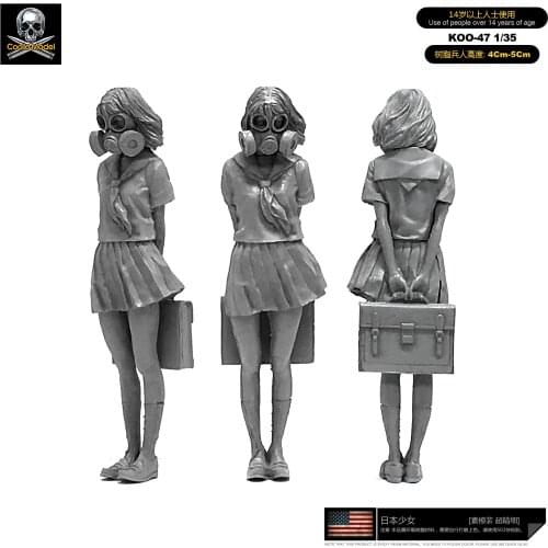 1/35 Resin Kits Japanese Girl Student Resin Soldier Koo-47