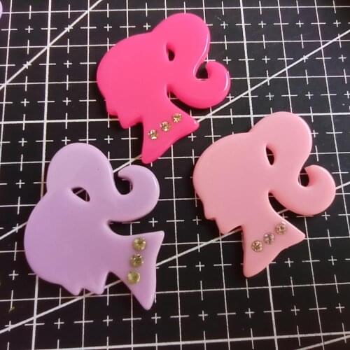 1pcs/lot resin flat back black girl head 33mm Scrapbook Embellishment DIY Phone Decoration