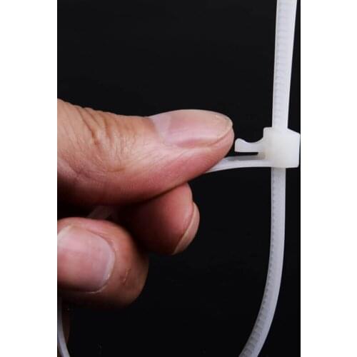 100 Pcs Releasable Nylon Cable Ties reusable Zip Tie Strap 8*150/200/250/300/400mm Reusable Durable And Wear-Resistant Practical