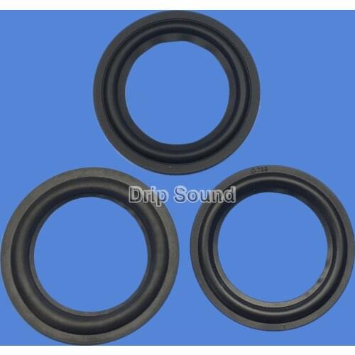 2pcs 3.5" inch Speaker Rubber Edge Subwoofer Surround Circle Woofer Repair Parts