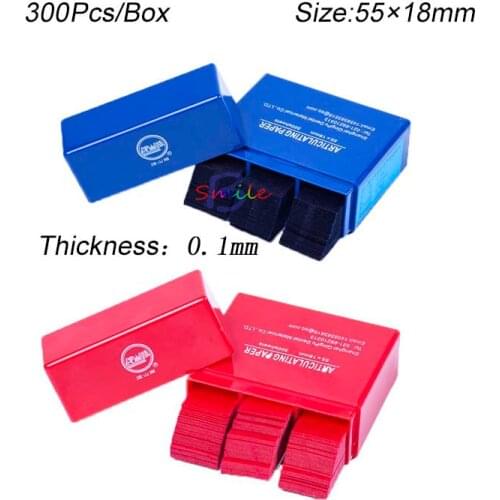 2pcs Blue/Red Dental Articulating Paper Dental Materials Supplies Occlusal Paper