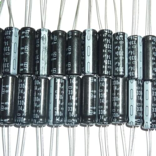 5pcs 14uF 330V Nippon Chemi-Con NCC Photo Flash Capacitor 7x18mm 330V14uF PH Capacitors