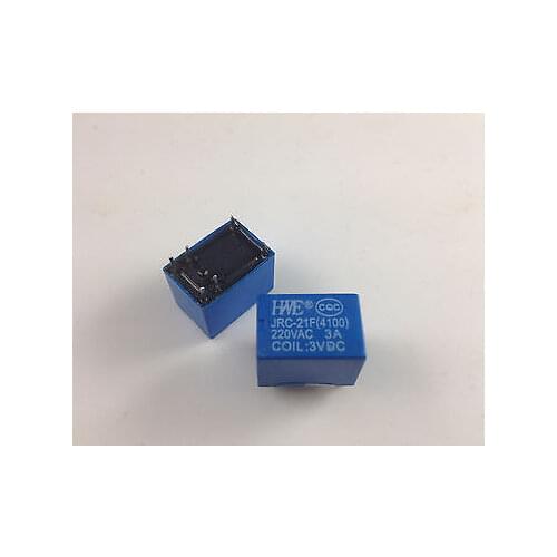 50pcs Miniature PCB Relay JRC-21F 4100 DC 3V 6 Pins