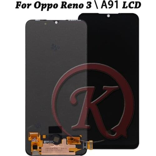 AMOLED 6.4'' For Oppo Reno 3 LCD Display Touch Screen Digitizer Assembly A91 LCD Replacement For Oppo reno 3 PCPM00 LCD