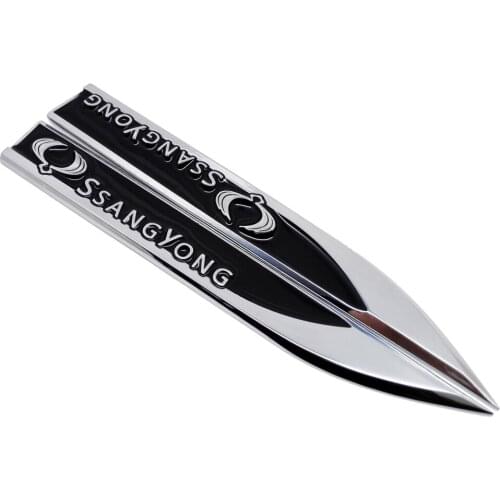 Car Goods Car Sticker Car Fender Side Badge Decal For Ssangyong ActYon Tivolan Korando Rodius Chairman Rexton 2 Kyron tivoli
