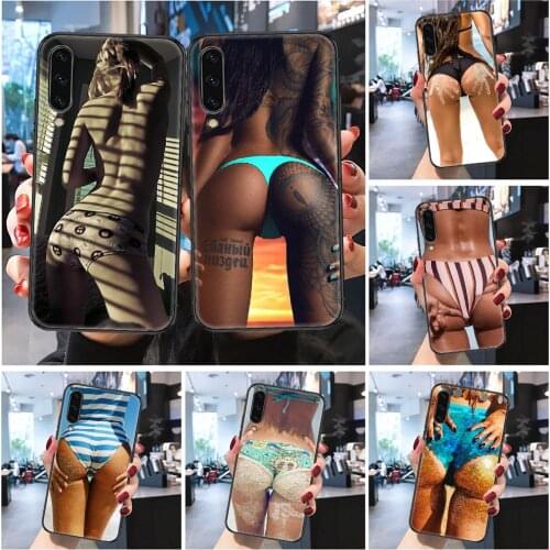 Girl Ass Sexy Tattoo Bikini Phone case For Samsung Galaxy A 3 5 7 8 10 20 21 30 40 50 51 70 71 E S 2016 2018 4G black fashion