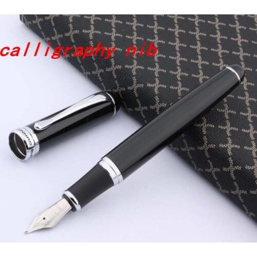JINHAO X750 Black Lacquered Silver accessories Trim Calligraphy Nib Fountain Pen
