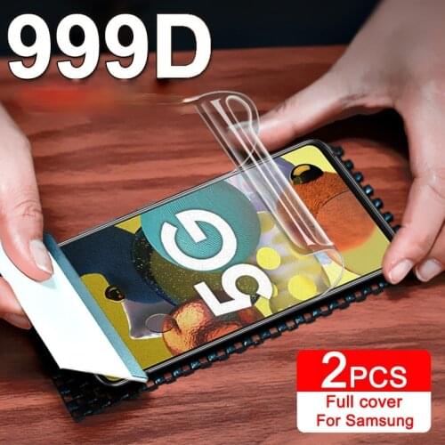 De hidrogel para Samsung Galaxy S10, S9, S8, S20 Plus, A71, A51, A50, Note 10, 9, 8, 20, 2 uds