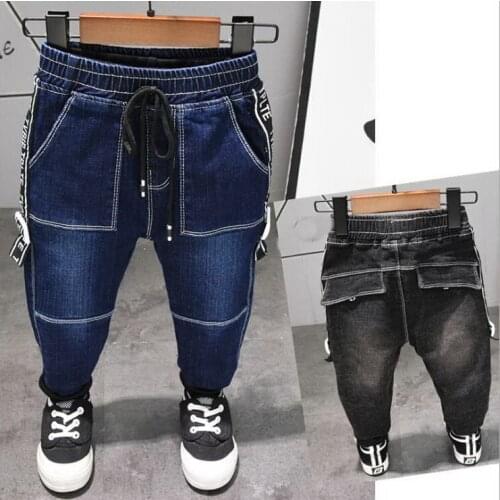 Childrens jeans childrens trousers boys jeans solid color letters jeans childrens childrens pants older children can wear