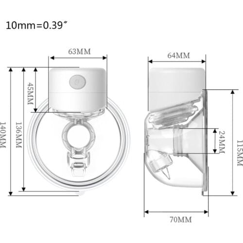 Electric Breast Pump Silent Wearable Automatic Milker USB Rechargable Hands-Free Portable Milk Extractor