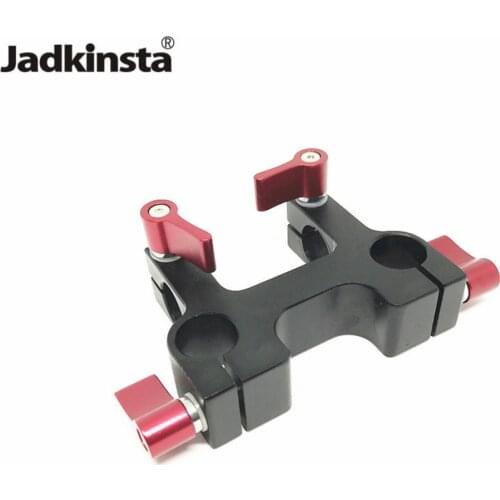 Jadkinsta 15mm Rod Rig Clamp 15mm Two Hole Bracket Clamp Holder for Rail System Photography Shoulder Pad