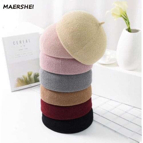 MAERSHEI 2018 summer female hat beret breathable solid color pumpkin hat monochrome girl hat Korean version of the wild fashion