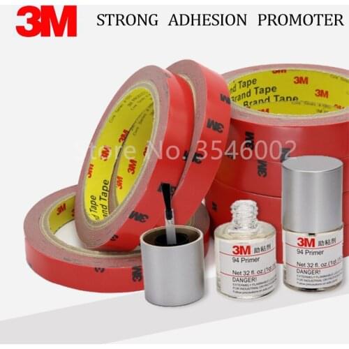 3M 94 Adhesive Primer Double Sided Tape Multi-Function 10Ml Adhesive Adhesion Promote for Car Home Wrapping Applications Tool