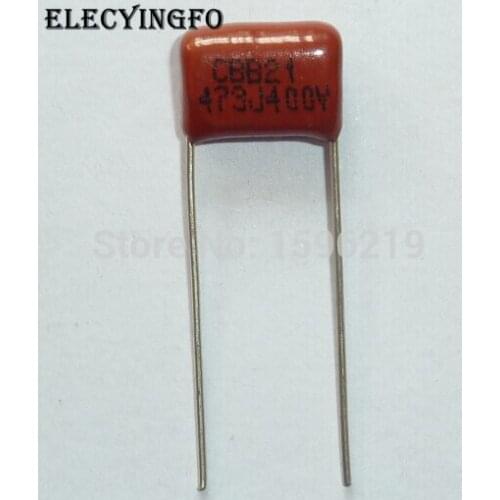 100pcs CBB capacitor 473 400V 473J 0.047uF 47nF P10 CBB21 Metallized Polypropylene Film Capacitor