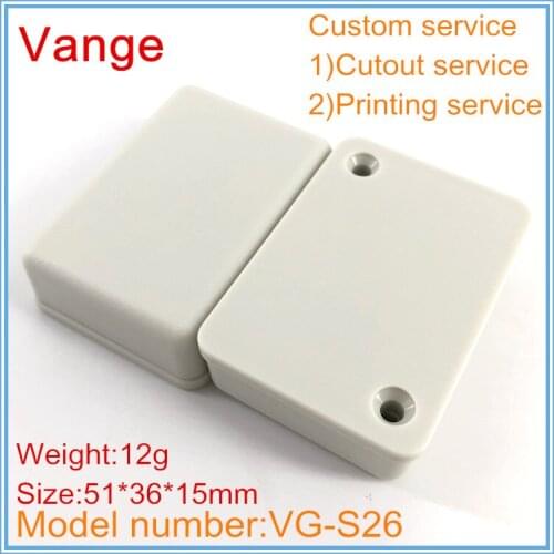 2pcs/lot injection case IP54 ABS DIY plastic housing for electronic device 51*36*15mm