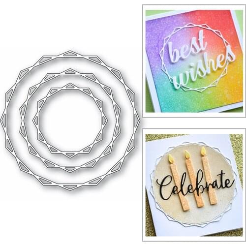 Circle Layered Nesting Frame Shape 2020 New Metal Cutting Dies for Scrapbooking and Card Making Decoration Embossing No Stamps