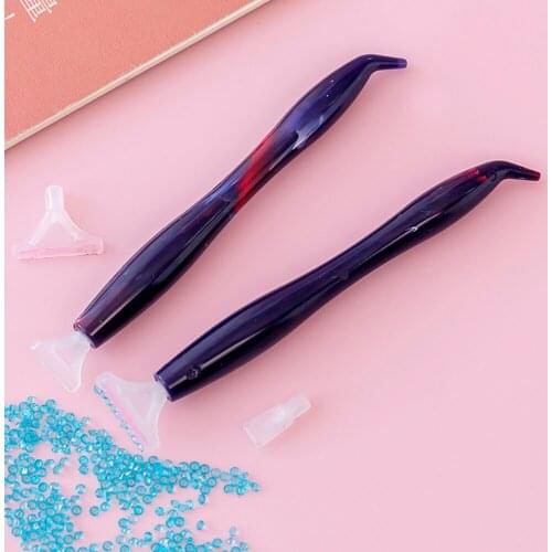 New Handmade Crystal Resin Pen 5D Diamond Painting Tool Elbow Point Drill Pen Clay Tool Set Diamond Embroidery Accessories