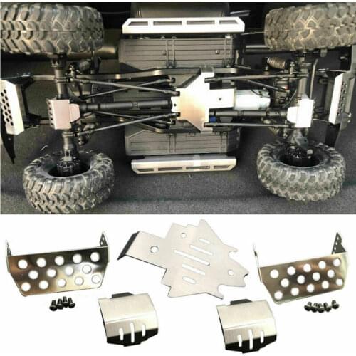 New TRX-4 Racing RC Car Stainless Steel Protector Skid Plate For 1/10 Traxxas Front Rear Chassis Battery Cover Plate