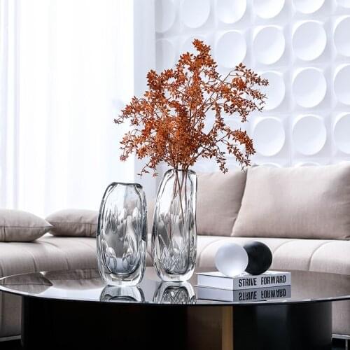 Luxury Soft Decoration Ornaments Accessirues Model Room Living Room Hotel Office Dining Desktop Bubble Art Glass Flower Vase