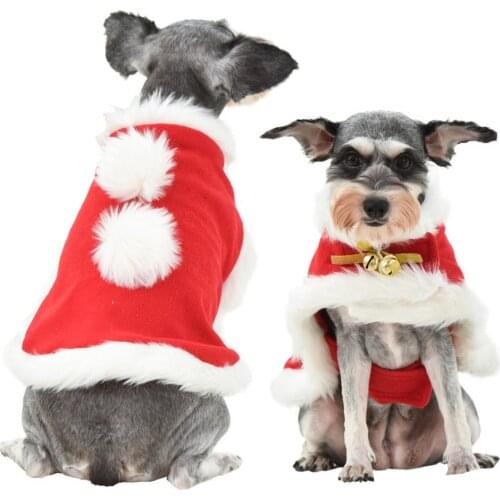 Pet Christmas Dress Light Comfortable Cloak Clothes Costume Dog Clothing Christmas Coat Cats Pet Skirt Clothes