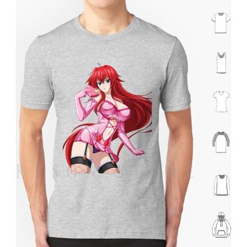 Rias Gremory In Sexy Lingerie With Hearts. High School Dxd Anime Manga Waifu. | Black T Shirt Print For Men Cotton New Cool Tee