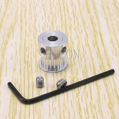 1pcs/lot Alumium GT2 Timing Pulley 17 teeth Bore 5mm for width 6mm belt and 3D printer Free shipping