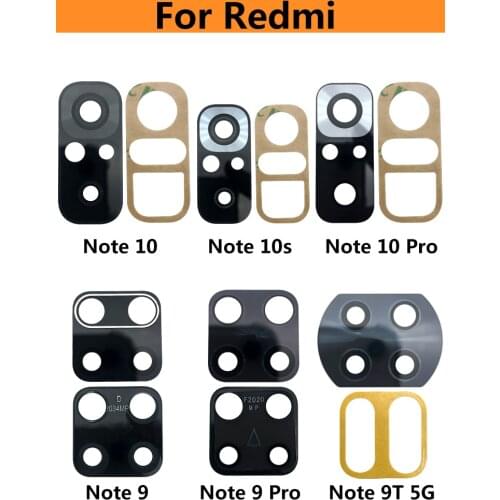 20PCS Back Rear Camera Glass Lens Cover With Adhesive For Xiaomi Redmi 9C Note 9S 9 Pro Max Mi 10 Note 10 Pro Lite