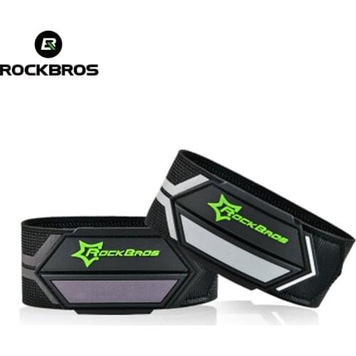 Reflective Cycling Running Bicycle Trousers Belt Outdoor Sport Sweatband Foot Safety Ankle Support Protect Pressurizable Bandage