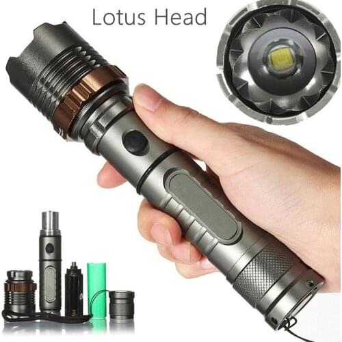 Elfeland Tactical Military T6 Flashlight LED Battery Power Zoomable Torch Aluminum Alloy Lightweight and portable, easy to carry