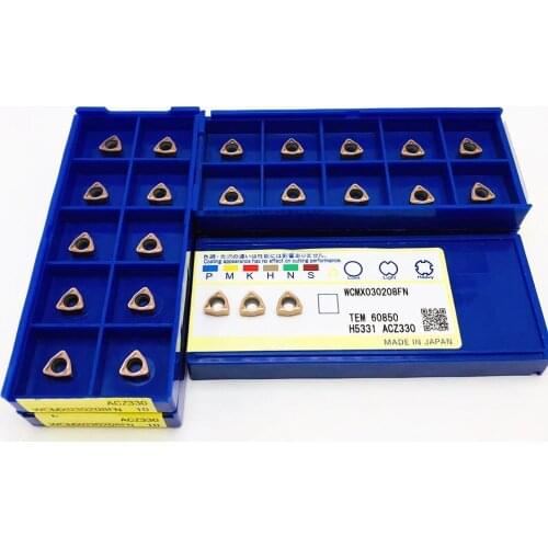 U drill special WCMX030208 FN ACZ330 carbide insert for WC type U drill WCMX 030208CNC lathe parts tool insert WCMX turning tool
