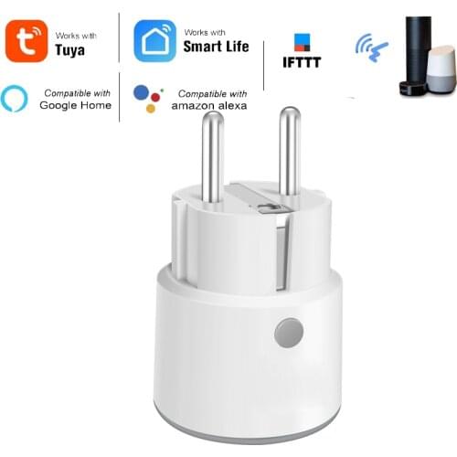 Smart Plug WiFi Socket 3680W 16A Power Energy Monitoring Timer Switch EU Outlet Voice Control by Alexa Google IFTTT