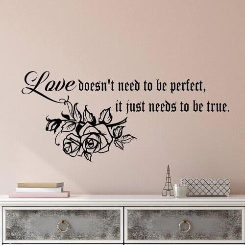 Perfect True Love Wall Decal Quote Words Inspiring Letters Vinyl Wall Stickers Living Room Modern Bedroom Decoration C717