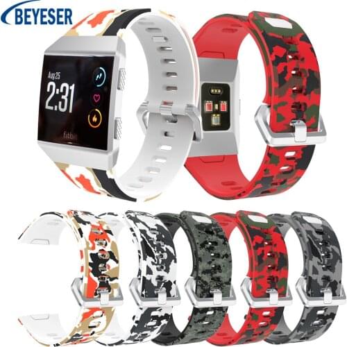 High quality Camouflage Silicone Fashion Bracelet Band Fitness Watch For Fitbit Ionic Smart Watchband Sporting Goods Accessories