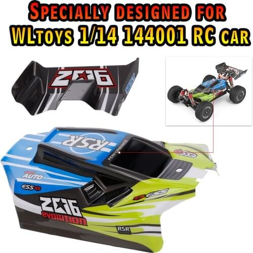 WLtoys 1/14 144001 RC Car Body Shell Kit PVC Printed Car Body RC Car Parts