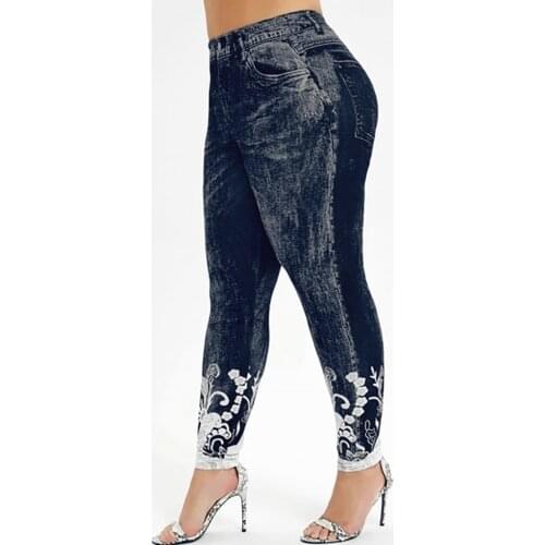 Women Printed Fitness Leggings Running Gym Stretch Sports Trousers Elastic High Waist Plus Size Leggings Pants Ropa De Mujer