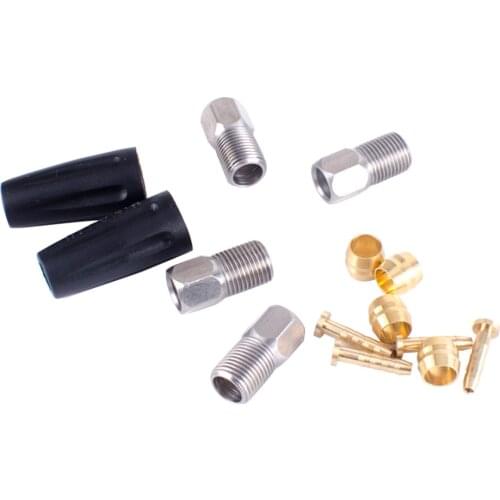 10 Pairs Mountain Bike Bicycle Olive and Connecting Insert for BH59 Hydraulic Disc Brake Hose