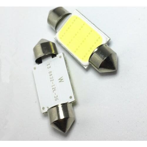 4pcs 31mm 36mm 39mm 41mm C5W Festoon LED Auto Interior Dome Light Lamps White COB 12 Chips SMD Bulbs Car Festoon Light 12V