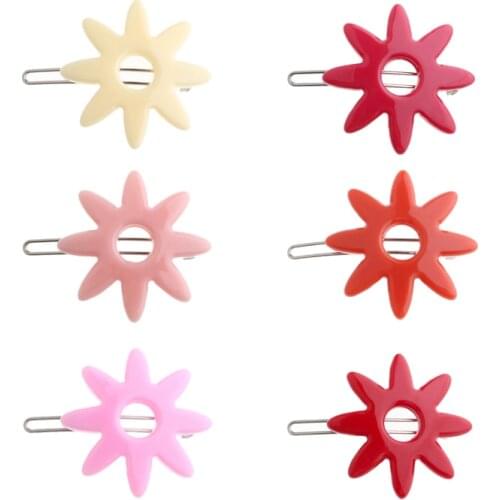 5mm Factory Direct Supplies hollowing out flower frog clips candy colors sweet cute hairpin hair accessories