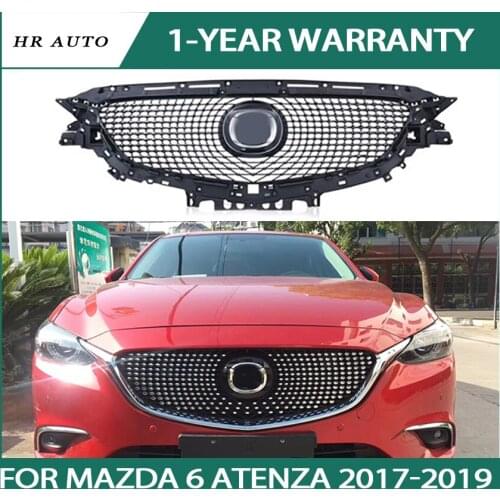 Car Accessories front ABS grill Car style ABS Diamond star racing grill grille fit for MAZDA 6 Atenza 2017 2018 2019