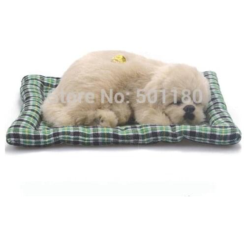 Free shipping handmade sleeping animal dog toy with bark for furniture decoration