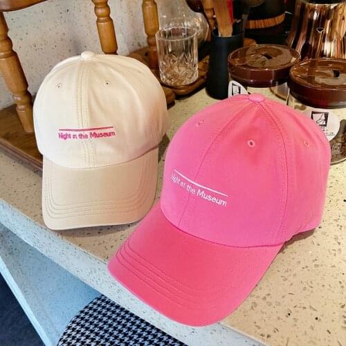 Letter womens baseball cap spring four seasons students all-match street fashion brand soft bone top baseball cap for men