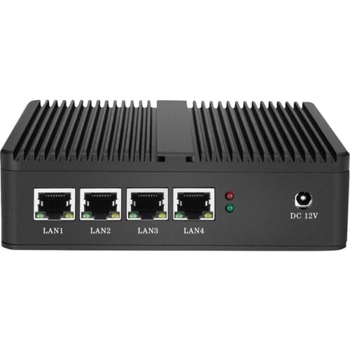 Fanless Mini PC Router Intel Celeron J1900 Quad-Cores 4 LAN Ports Gigabit Ethernet Firewall Appliance Pfsense OpenWrt