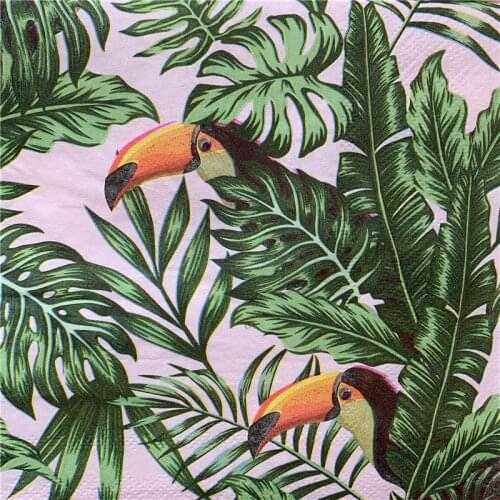 Decoupage paper napkins elegant tissue vintage towel green monstera flower leaf birthday wedding party beautiful hotel decor 20