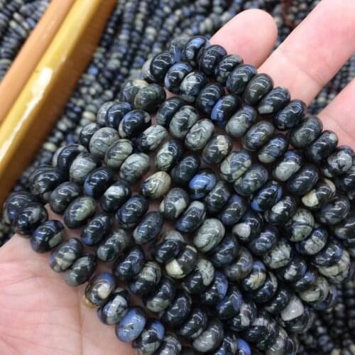 Rondelle shape gray opal stone beads natural gemstone beads DIY loose beads for jewelry making strand 15" wholesale