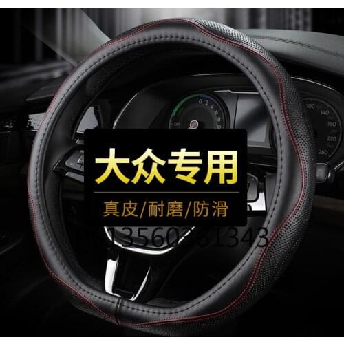 Car grip cover Volkswagen for Golf Passat Tiguan polo leather steering wheel cover universal