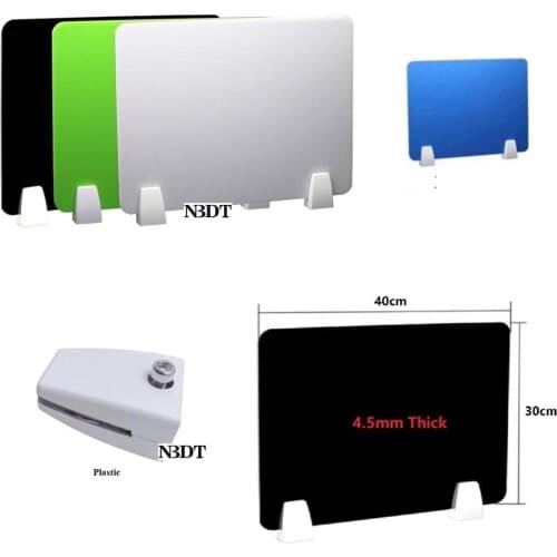 Black Blue Green White Office School Desk Top Tabletop Acrylic Partition Screen With Plastic Clamps