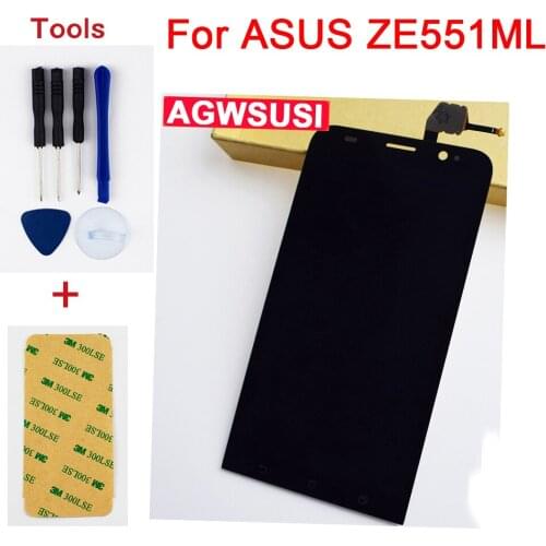 For ASUS Zenfone 2 ZE551ML Z00AD Z00ADB Z00ADA Touch Screen Digitizer Sensor Glass + LCD Display Monitor Module Panel Assembly